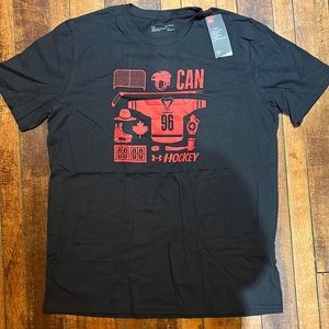 NWT Under Armour Canada Hockey T-Shirt Heat Gear size XL